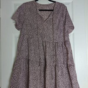 Womens babydoll cheetah print dress
